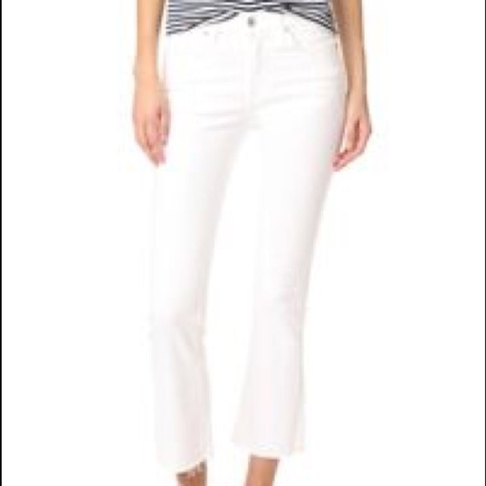 Baldwin KC White Maxwell Mid Rise Cropped Jeans